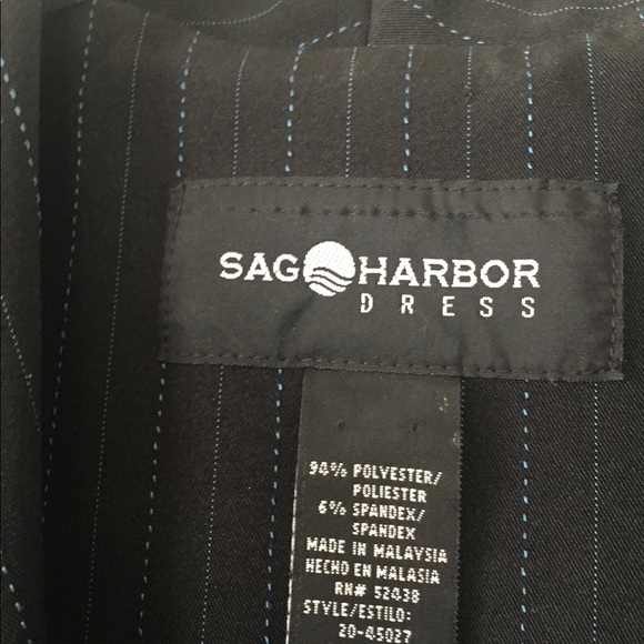 Black Suit with Blue Stitched Pinstriping - Picture 4 of 4